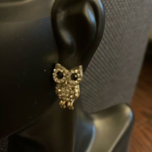 Crystal Owl Earrings